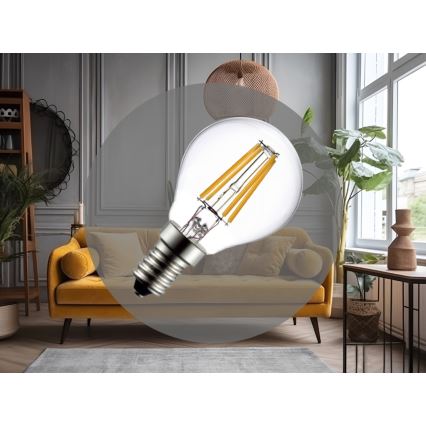 Lâmpada LED Filamento G45 E14/6W/230V 4000K