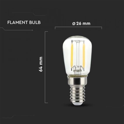 Lâmpada LED FILAMENTO ST26 E14/2W/230V 3000K