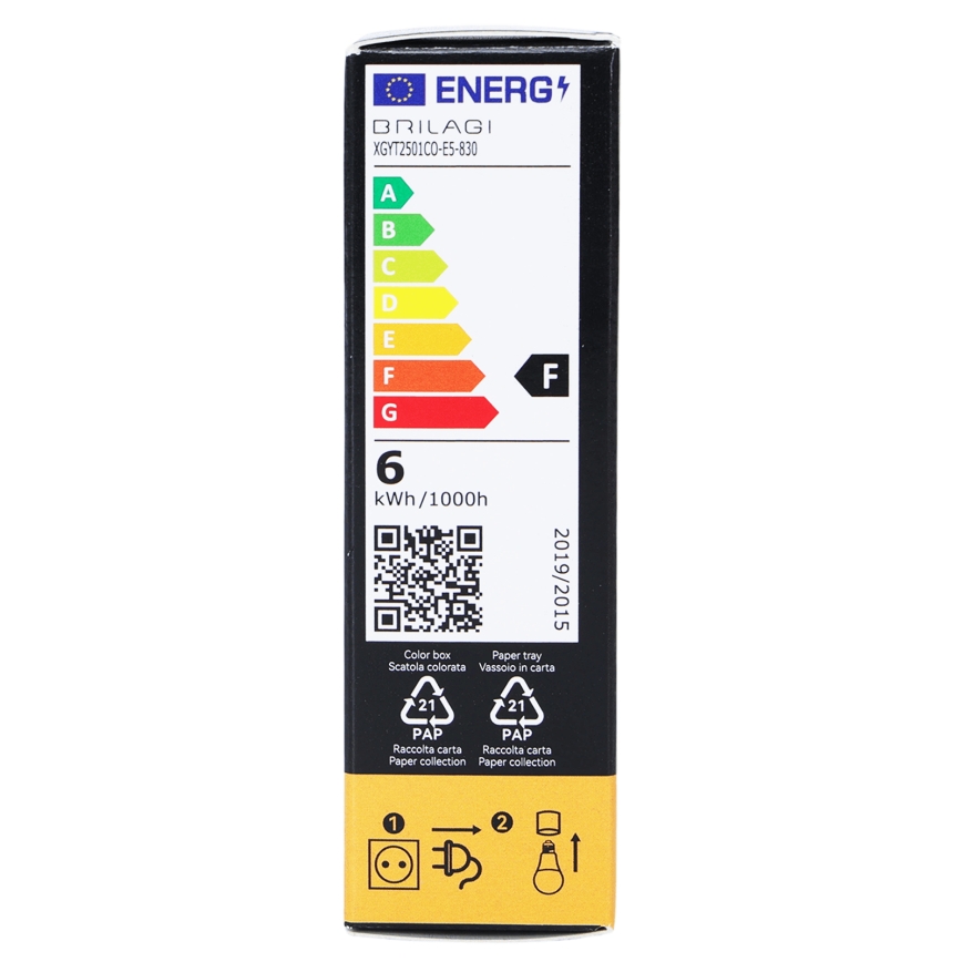 Lâmpada LED Filamento T25 E14/6W/230V 3000K - BRILAGI