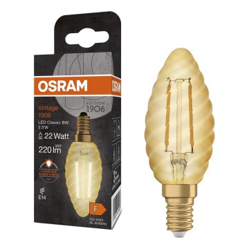 Lâmpada LED Filamento Vintage E14/2,5W/230V 2400K - Osram