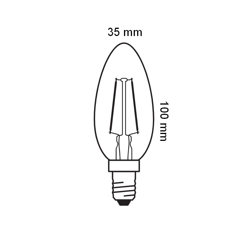 Lâmpada LED Filamento Vintage E14/2,5W/230V 2400K - Osram