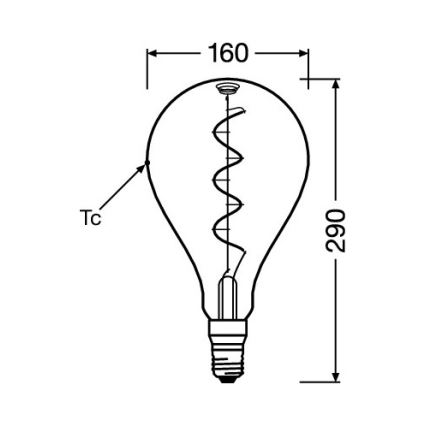 Lâmpada LED Filamento Vintage E27/4W/230V 1800K - Osram