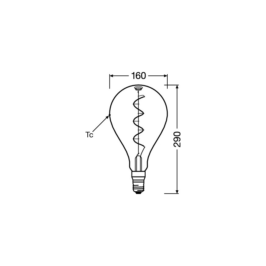 Lâmpada LED Filamento Vintage E27/4W/230V 1800K - Osram
