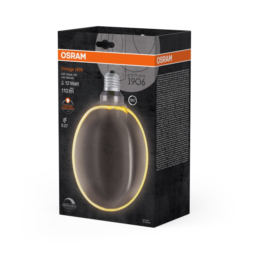 Lâmpada LED regulável VINTAGE FILAMENT E27/4W/230V 1800K - Osram