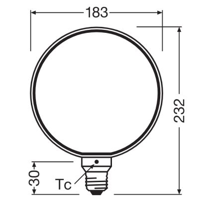 Lâmpada LED regulável VINTAGE FILAMENT E27/4W/230V 1800K - Osram