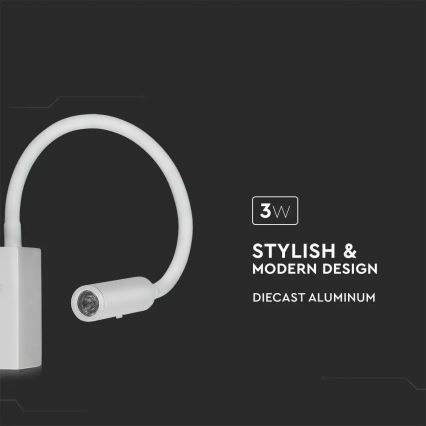 Lâmpada Flexível LED 1xLED/3W/230V