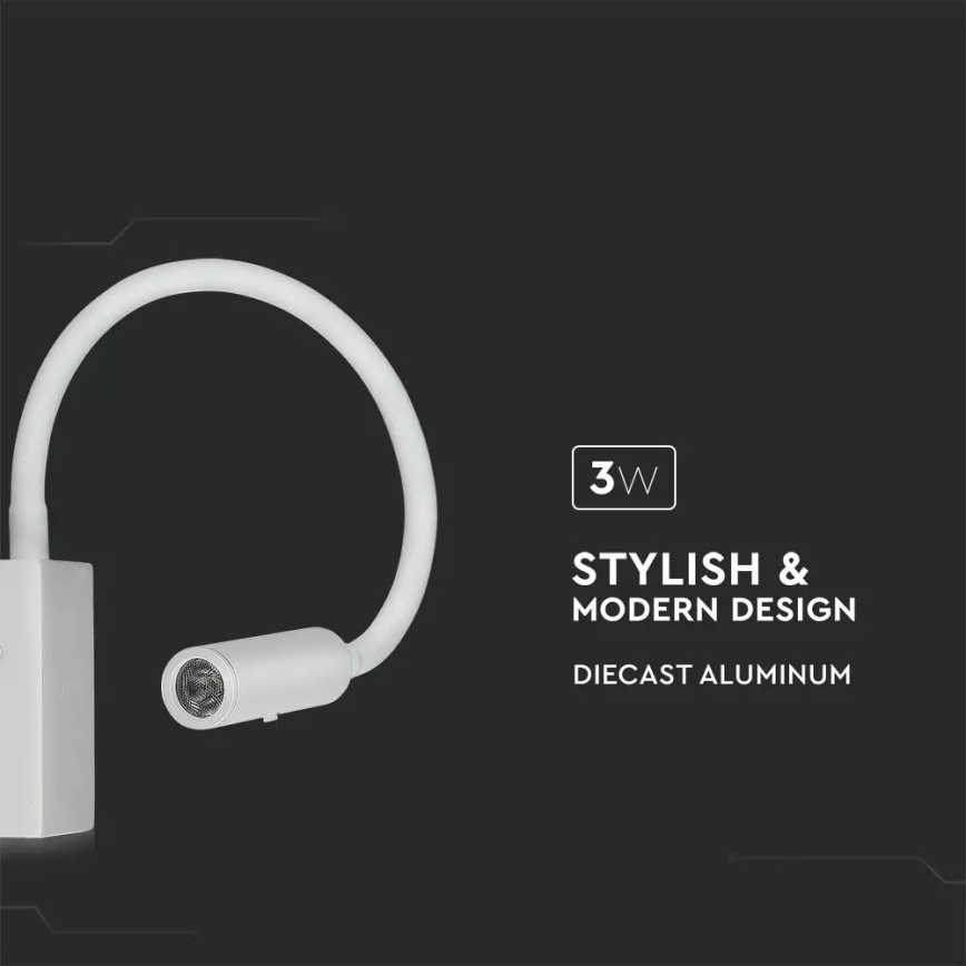 Lâmpada Flexível LED 1xLED/3W/230V