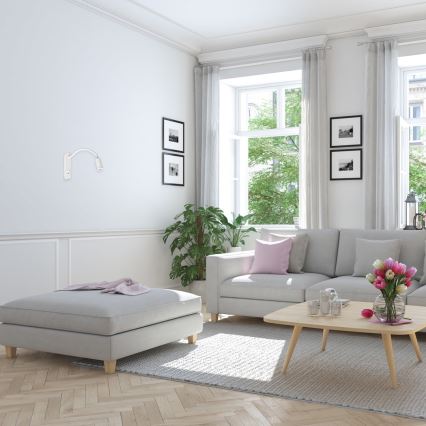 Luminária de parede flexível LED com USB BASE 1xLED/8W+1xLED/2W/230V branca