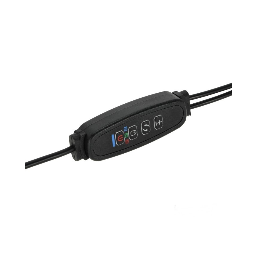 Lâmpada de mesa flexível LED dimmerizável com clipe para cultivo de plantas VITARO 2xLED/4W/230V preta