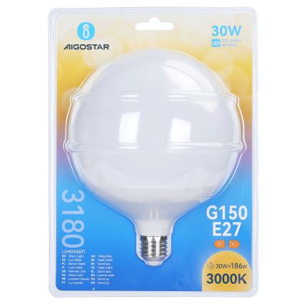 Lâmpada LED G150 E27/30W/230V 3000K - Aigostar
