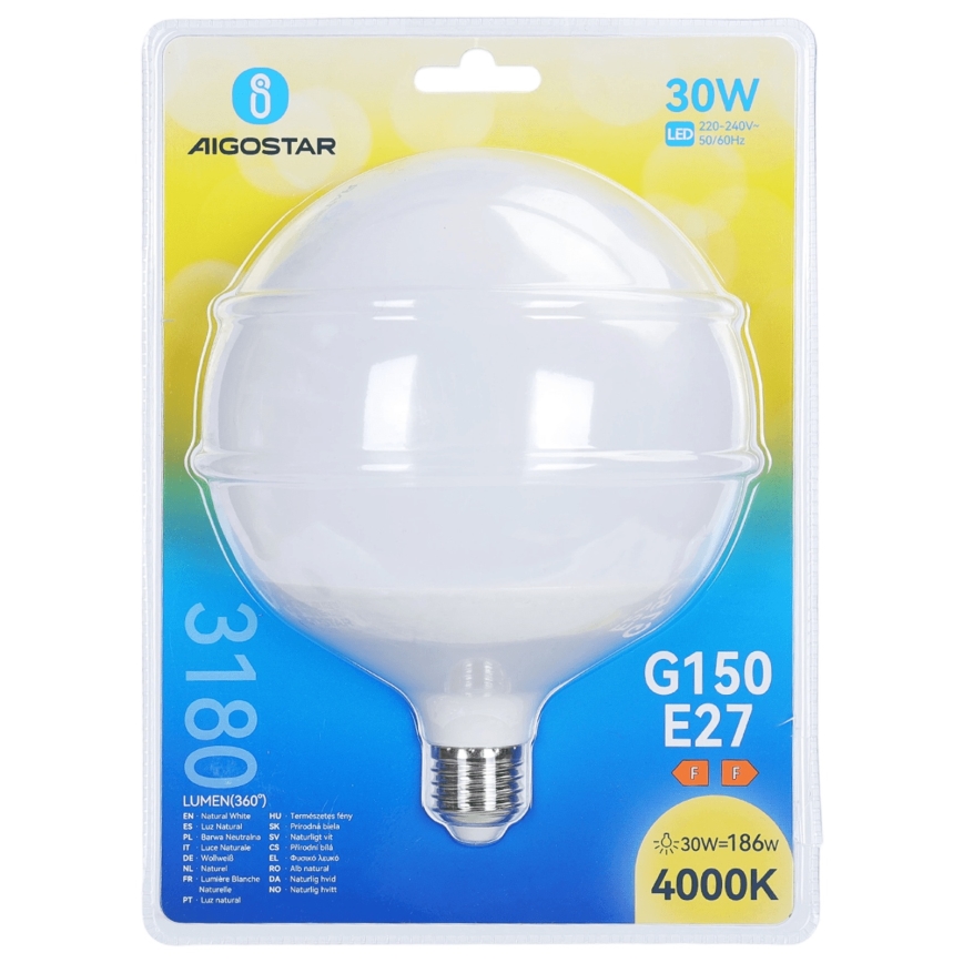 Lâmpada LED G150 E27/30W/230V 4000K - Aigostar