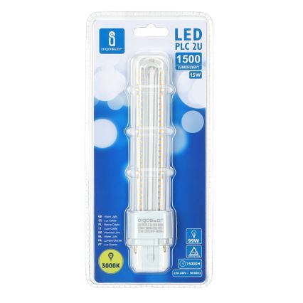 Lâmpada LED G24D-3/15W/230V 3000K - Aigostar