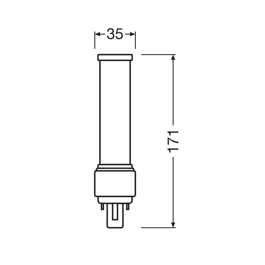Lâmpada LED G24d-3/9W/230V 3000K - Osram