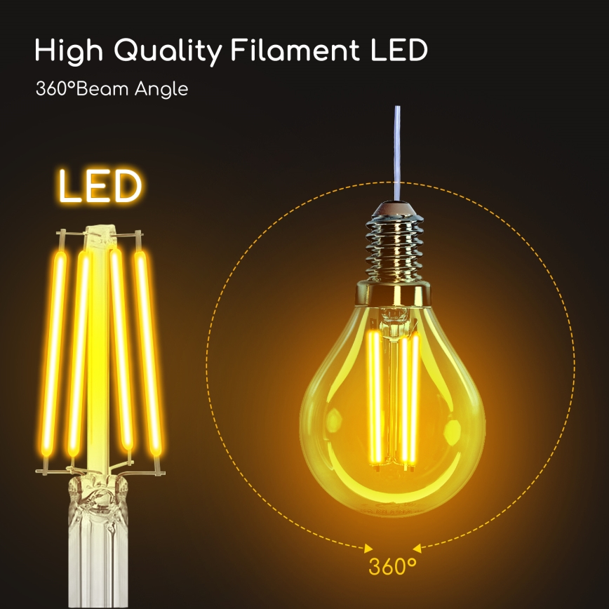 Lâmpada LED G45 E14/4W/230V 2700K - Aigostar