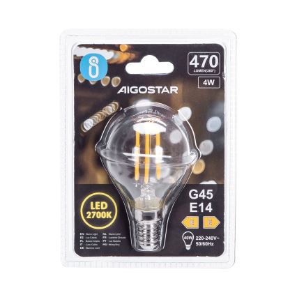 Lâmpada LED G45 E14/4W/230V 2700K - Aigostar
