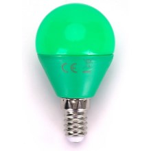 Lâmpada LED G45 E14/4W/230V verde - Aigostar