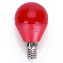 Lâmpada LED G45 E14/4W/230V vermelha - Aigostar