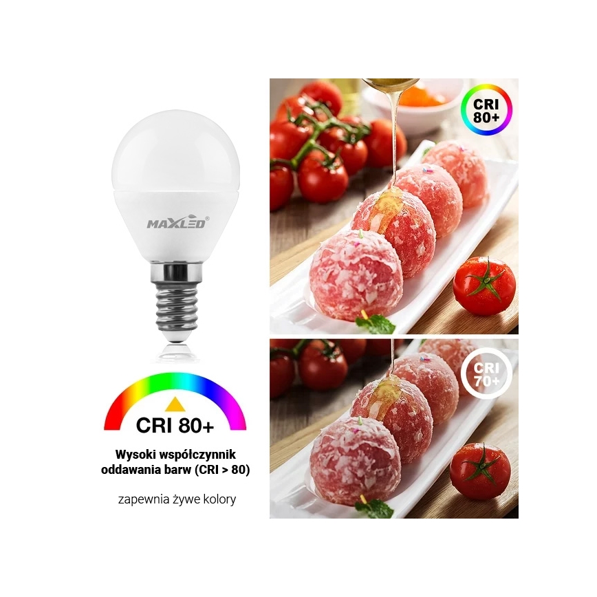 Lâmpada LED G45 E14/7W/230V 4000K