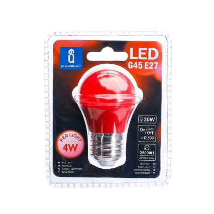 Lâmpada LED G45 E27/4W/230V vermelha - Aigostar