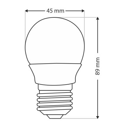 Lâmpada LED G45 E27/6W/230V 6500K