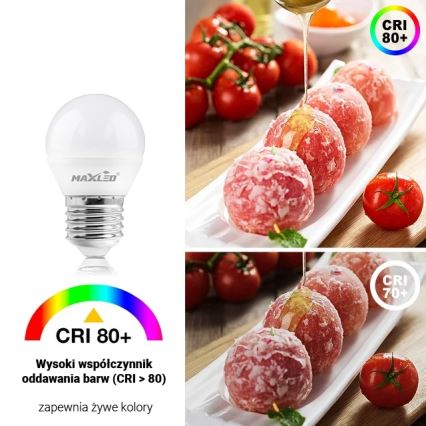 Lâmpada LED G45 E27/8W/230V 4000K