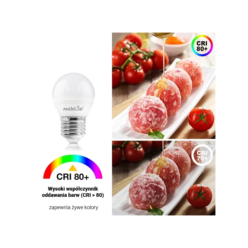 Lâmpada LED G45 E27/8W/230V 4000K