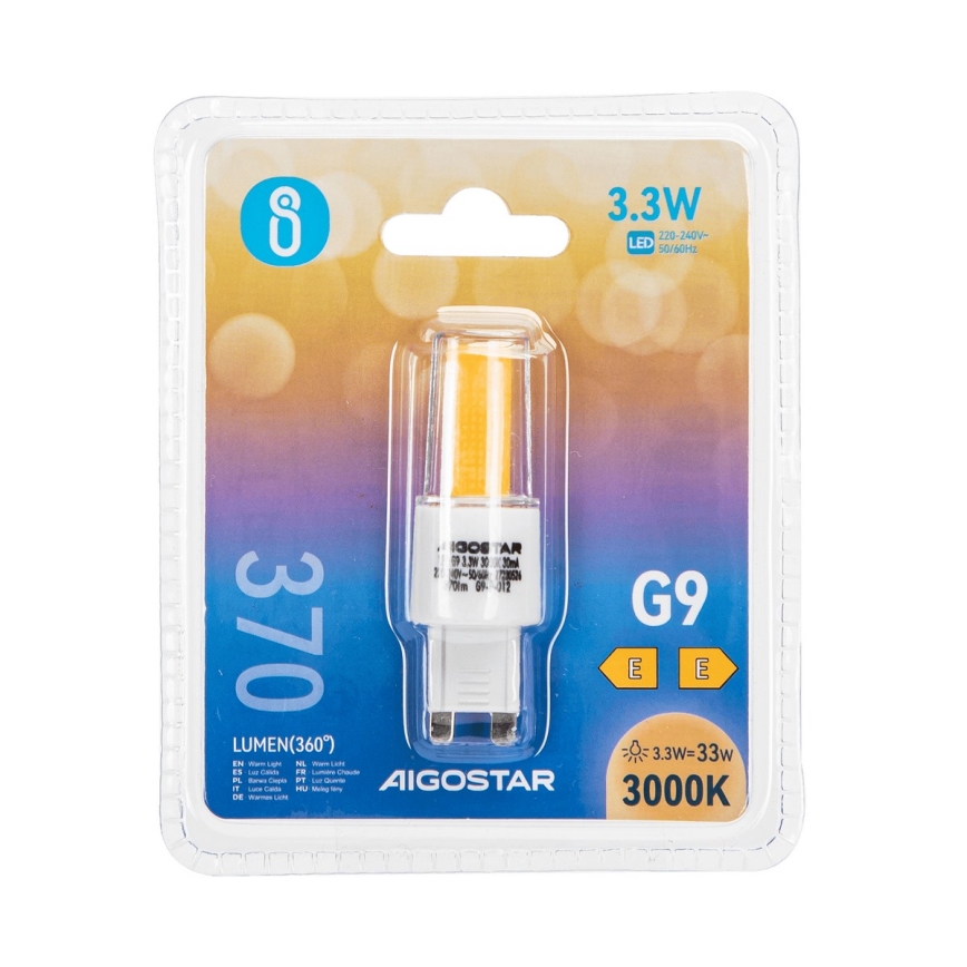 Lâmpada LED G9/3,3W/230V 3000K - Aigostar