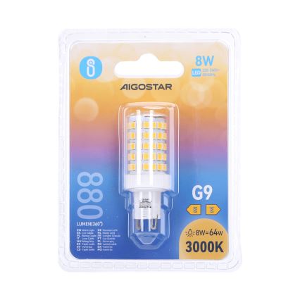 Lâmpada LED G9/8W/230V 3000K - Aigostar