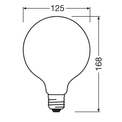 Lâmpada LED GLOBE CLASSIC FILAMENTO G125 E27/11,6W/230V 4000K - Ledvance