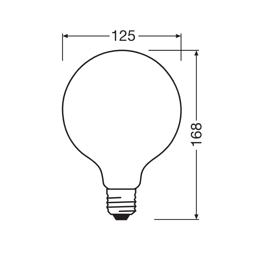Lâmpada LED GLOBE CLASSIC FILAMENTO G125 E27/11,6W/230V 4000K - Ledvance