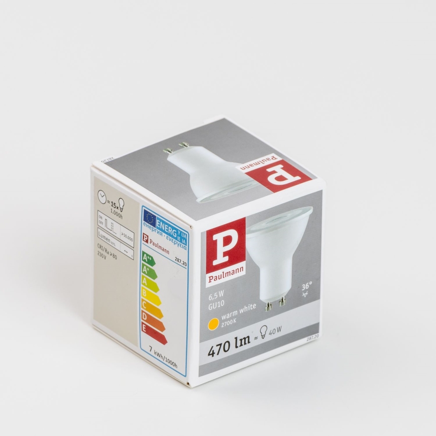Lâmpada LED GU10/6,5W/230V 2700K - Paulmann 28720