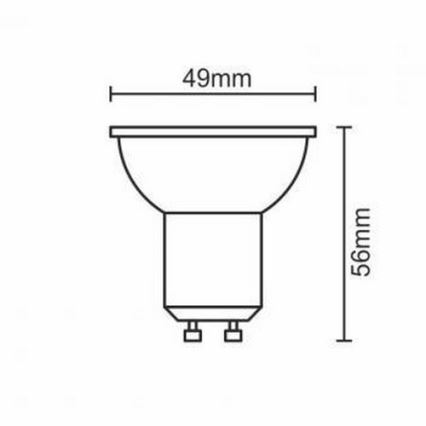 Lâmpada LED GU10/6W/230V 4000K preto