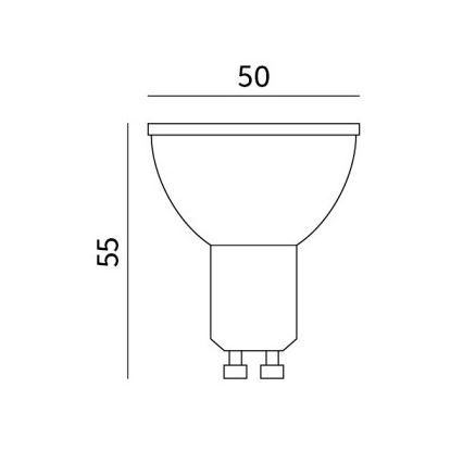 Lâmpada LED GU10/8,5W/230V 3000K