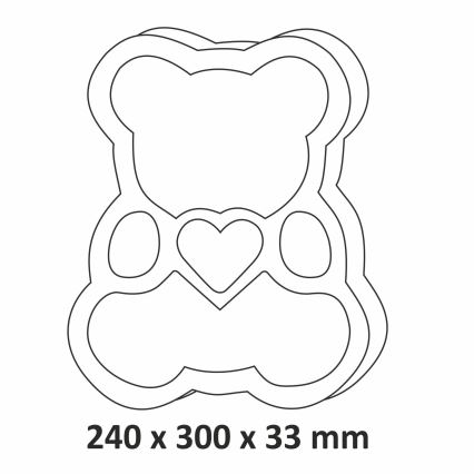 Lâmpada Infantil LED LED/2xAA Urso Rosa