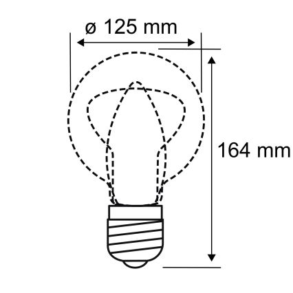 Lâmpada LED INNER G125 E27/3,5W/230V 1800K - Paulmann 28882