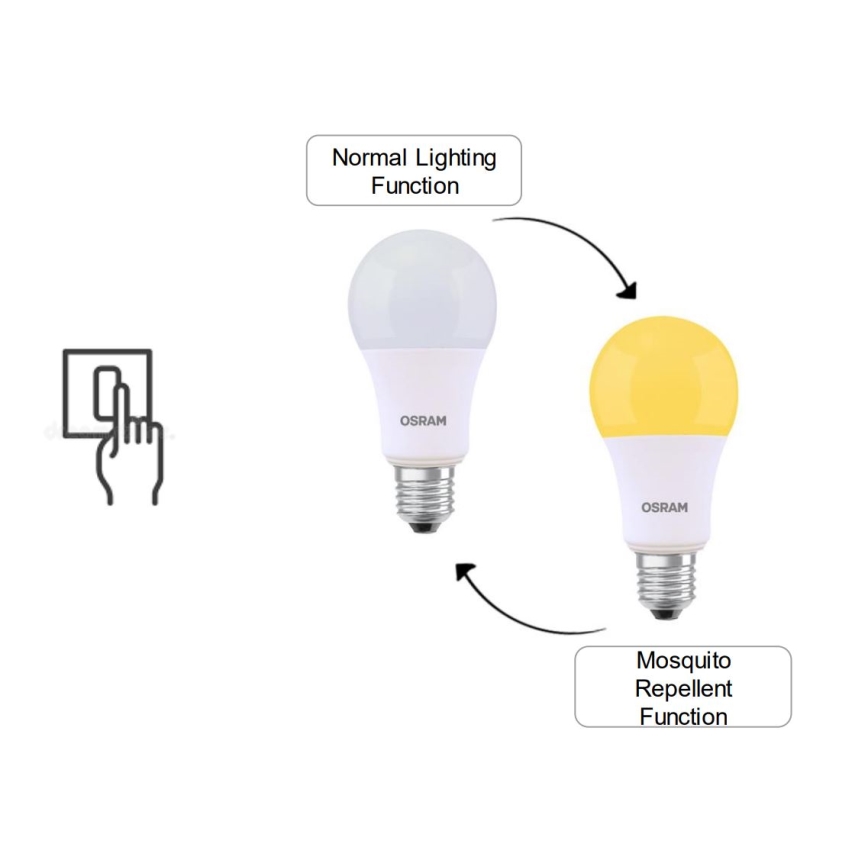 Lâmpada LED MOSQUITO A60 E27/8W/230V 2700K - Osram