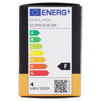 Lâmpada LED MR11 GU10/4W/230V 3000K 60° - BRILAGI