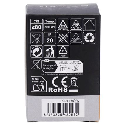 Lâmpada LED MR11 GU10/4W/230V 3000K 60° - BRILAGI