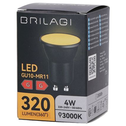 Lâmpada LED MR11 GU10/4W/230V 3000K preta - BRILAGI