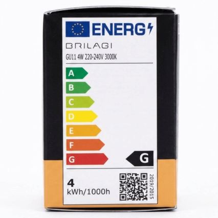 Lâmpada LED MR11 GU10/4W/230V 3000K preta - BRILAGI