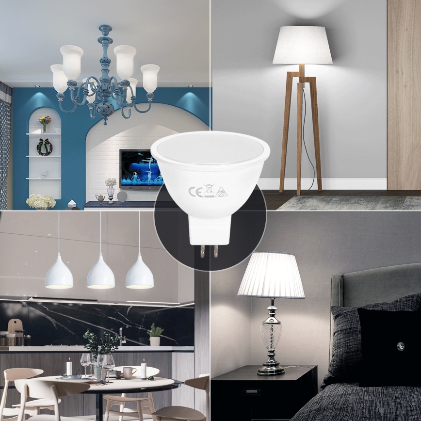 Lâmpada LED MR16 GU5,3/6W/12V 6500K - Aigostar