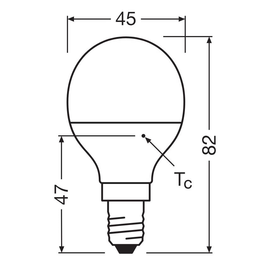 Lâmpada LED P40 E14/4,9W/230V 4000K - Osram