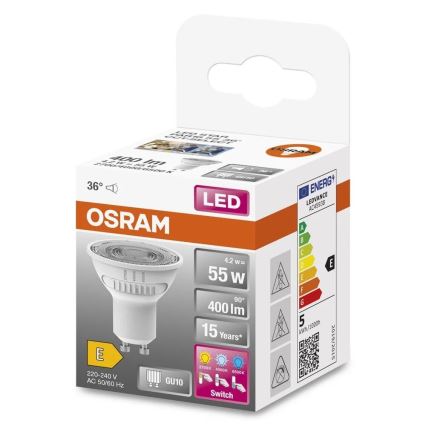 Lâmpada LED PAR16 GU10/4,2W/230V 2700/4000/6500K 36° - Osram