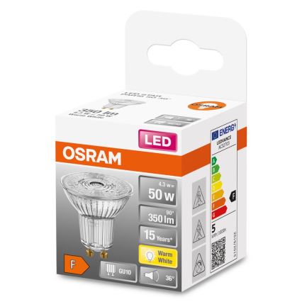 Lâmpada LED PAR16 GU10/4,3W/230V 2700K - Osram