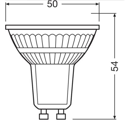 Lâmpada LED PAR16 GU10/4,5W/230V 2700K - Osram
