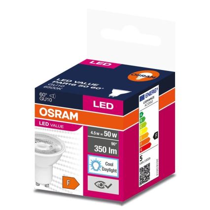Lâmpada LED PAR16 GU10/4,5W/230V 6500K 60° - Osram