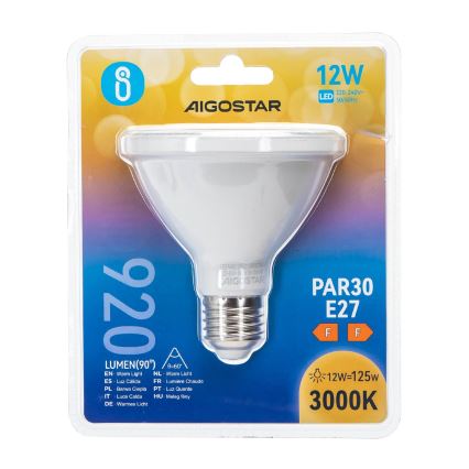 Lâmpada LED PAR30 E27/12W/230V 3000K - Aigostar