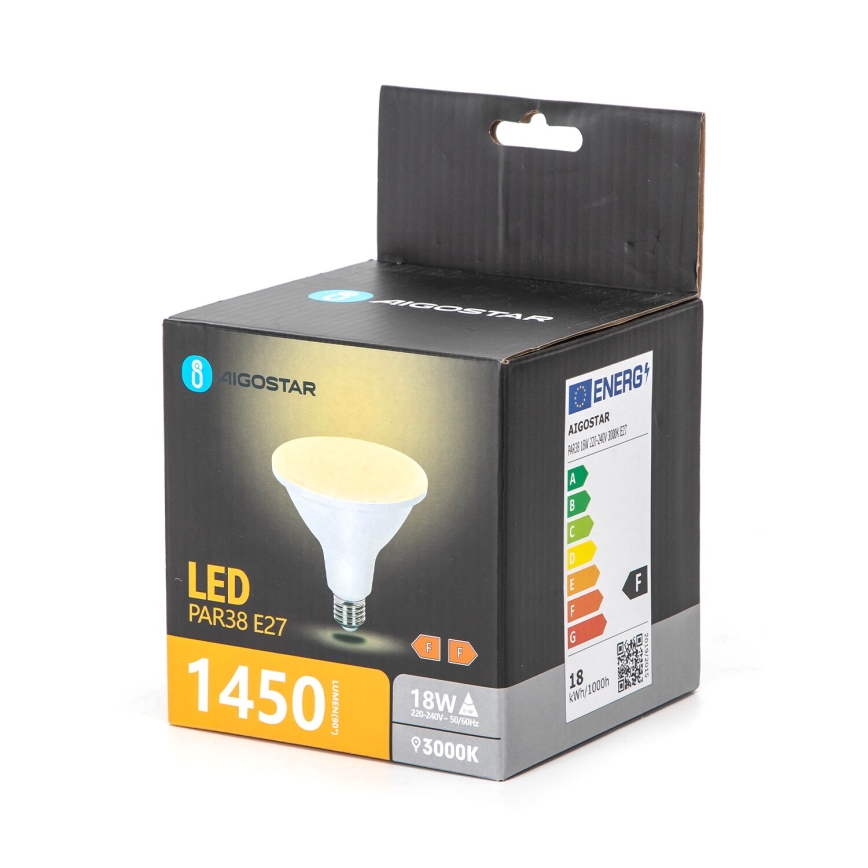Lâmpada LED PAR38 E27/18W/230V 3000K - Aigostar