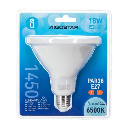 Lâmpada LED PAR38 E27/18W/230V 6500K - Aigostar