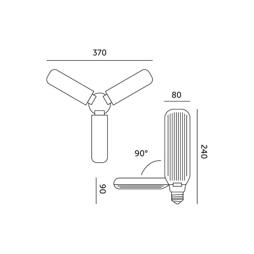Lâmpada LED para crescimento de plantas PLANTY E27/24W/230V 1200K